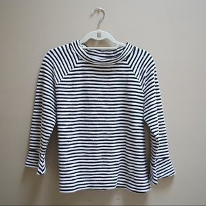 Loft Striped Mock Neck Sweater
